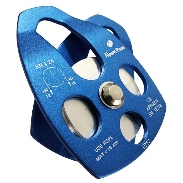 POLIA SIMPLES DE PLACAS OSCILANTES PARA CORDA ATÉ 16MM - Imagem 2