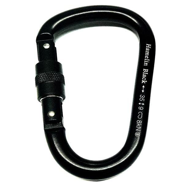 HAMELIN BLACK - MOSQUETÃO HMS DE AÇO PRETO - Imagem 2