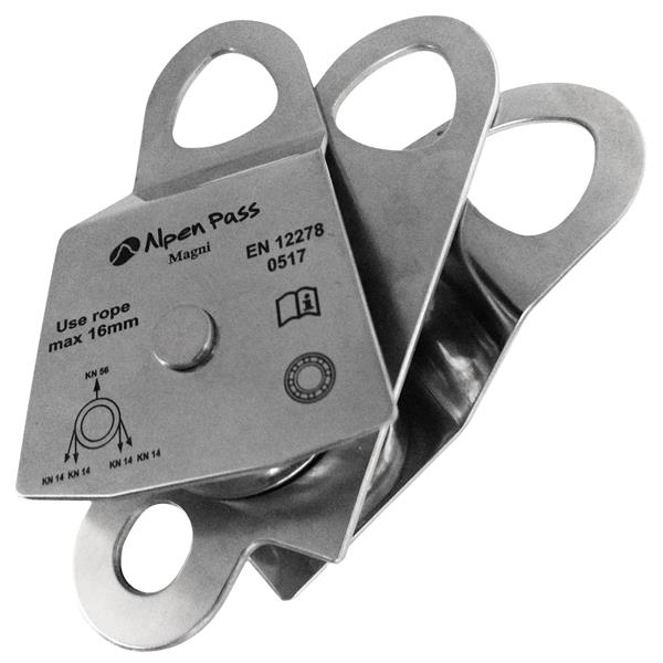 MAGNI - POLIA DUPLA LATERAL DE PLACAS OSCILANTES ROLAMENTADA EM AÇO INOX - Imagem 2