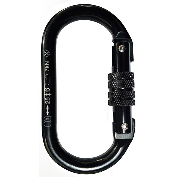 SILVER BLACK - MOSQUETÃO OVAL DE AÇO PRETO - Imagem 2