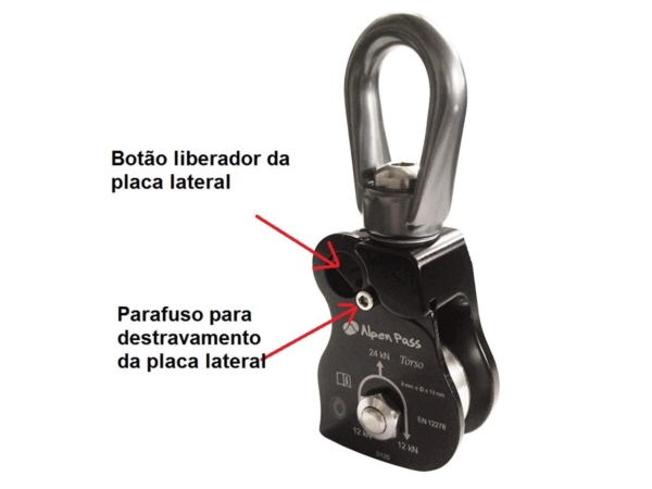TORSO - POLIA SIMPLES COM DESTORCEDOR ACOPLADO - Imagem 3